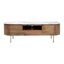 Tv-meubel mangohout en marmer - Kare Design Grace