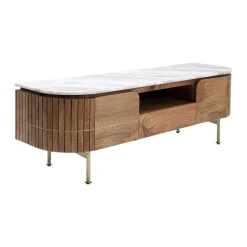 Tv-meubel mangohout en marmer - Kare Design Grace