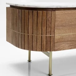 Tv-meubel mangohout en marmer - Kare Design Grace
