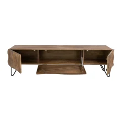 TV-meubel mangohout met golvend front - Giani Ocean