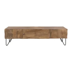 TV-meubel mangohout met golvend front - Giani Ocean