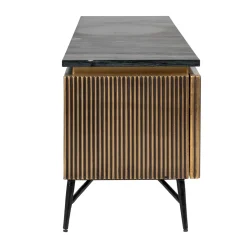 Tv-meubel messing en marmer - Richmond Interiors Ironville