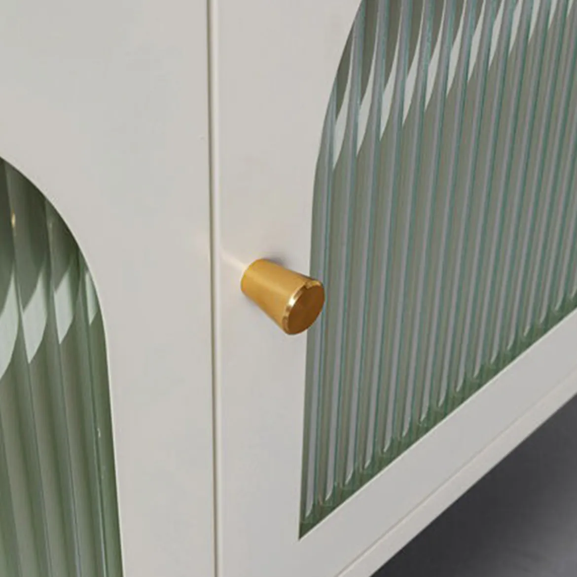 Tv-meubel met ribbelglas off white - Kare Design Naxos