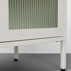 Tv-meubel met ribbelglas off white - Kare Design Naxos