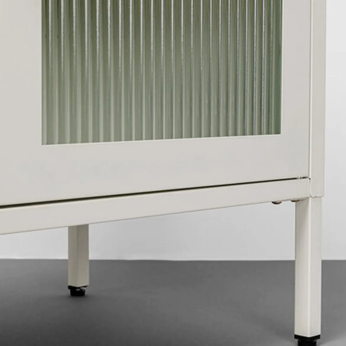 Tv-meubel met ribbelglas off white - Kare Design Naxos