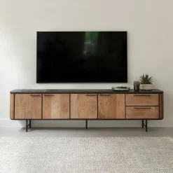 Tv-meubel teak hout met mortex - DTP Home Soho