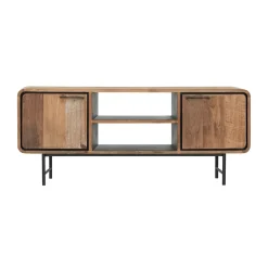 Tv-meubel teak met ronde hoeken - DTP Home Evo