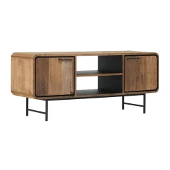 Tv-meubel teak met ronde hoeken - DTP Home Evo