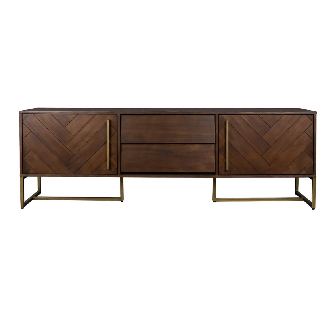 TV-meubel visgraat acaciahout - Dutchbone Class