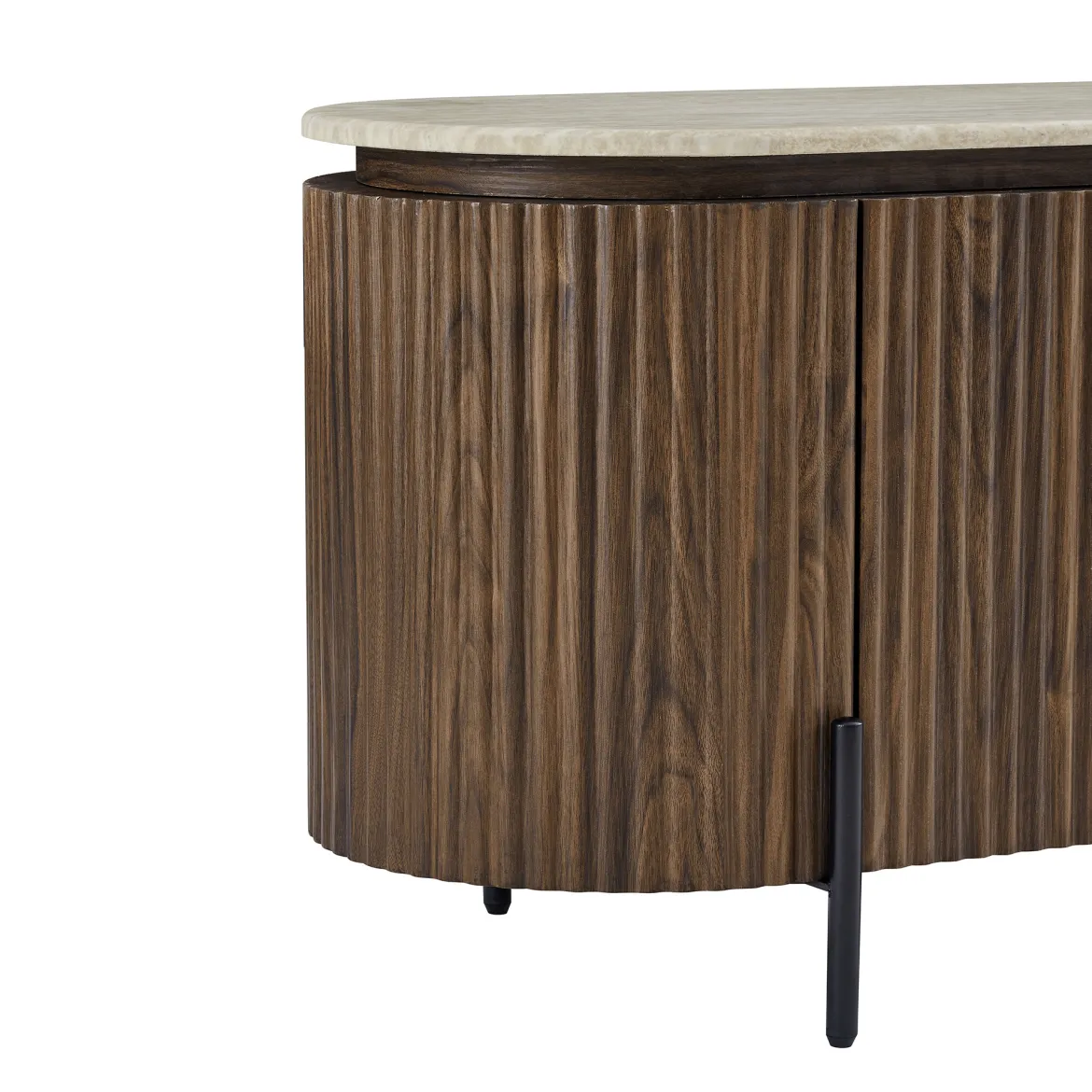 TV meubel walnoot met marmer - Bodio Hinoki