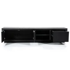 Tv-meubel zwart eiken 200 cm - Eleonora Helsinki