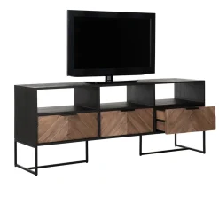 Tv-meubel zwart visgraat - DTP Home Criss Cross