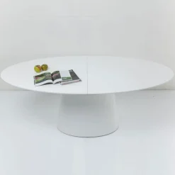 Uitschuifbare eettafel ovaal wit - Kare Design Benvenuto