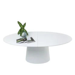 Uitschuifbare eettafel ovaal wit - Kare Design Benvenuto