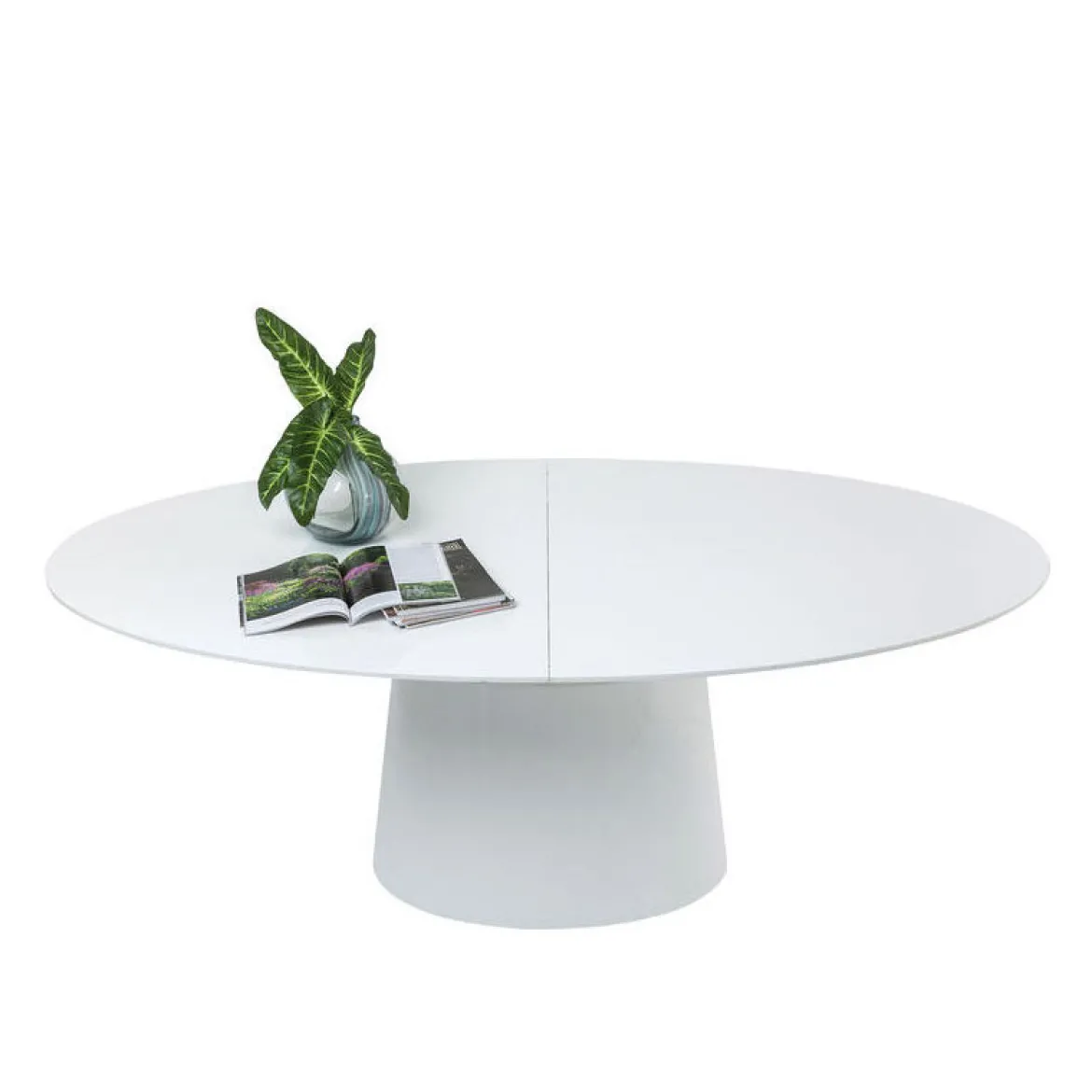Uitschuifbare eettafel ovaal wit - Kare Design Benvenuto