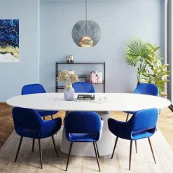 Uitschuifbare eettafel ovaal wit - Kare Design Benvenuto