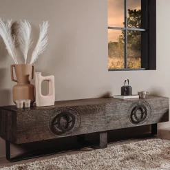 Uniek tv-meubel mangohout - Tower Living Padua