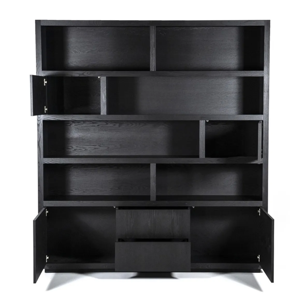 Vakkenkast zwart eiken 200 cm - Eleonora Helsinki