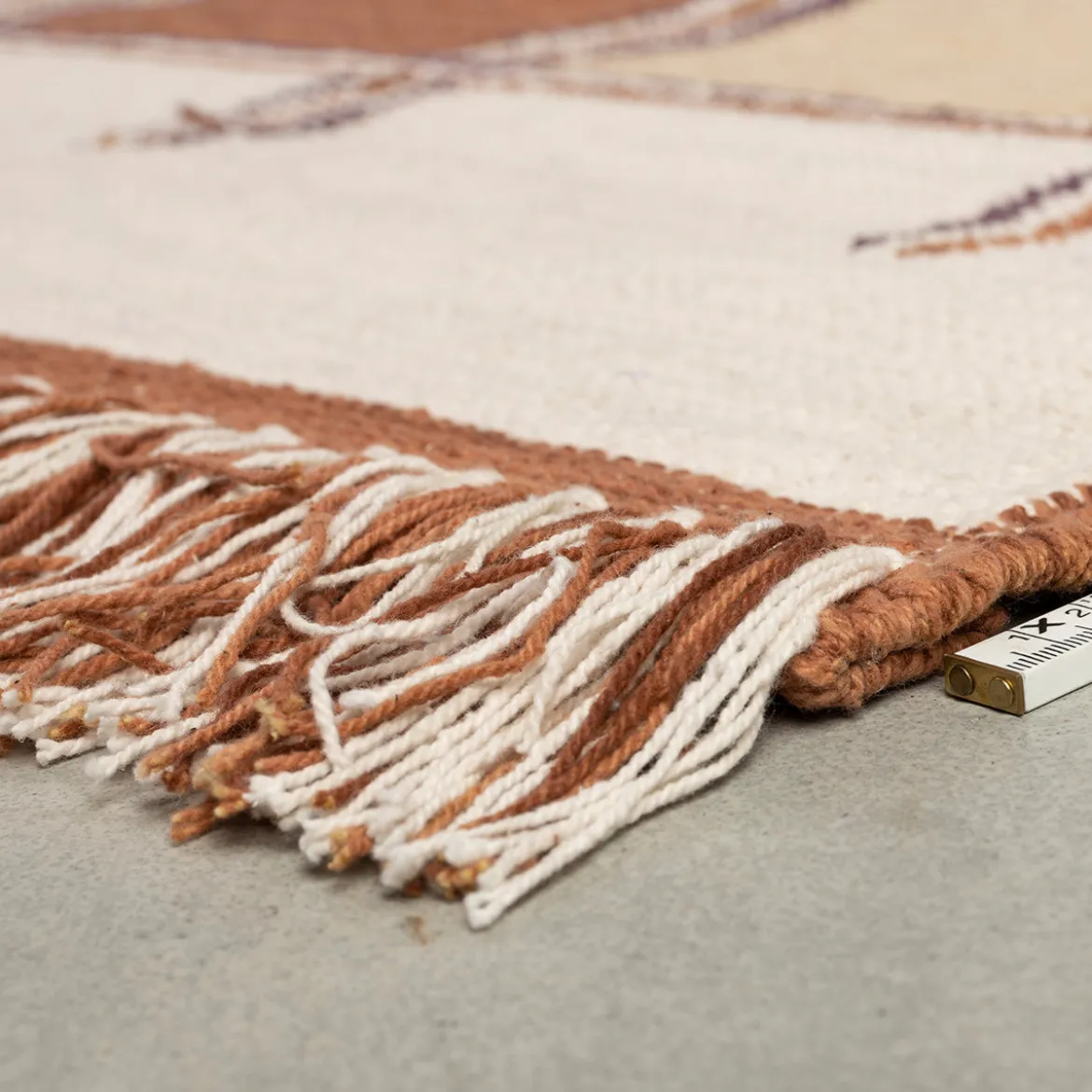 Vakken vloerkleed terra beige - Dutchbone Gambit