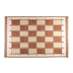 Vakken vloerkleed terra beige - Dutchbone Gambit