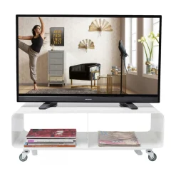 Verrijdbaar tv meubel wit - Kare Design Lounge M