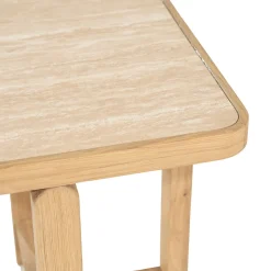 Vierkante bijzettafel travertin - Eleonora Vidar
