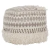 Vierkante poef beige wol - Must Living Aura