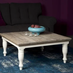 Vierkante salontafel landelijk grijs - Tower Living Fleur