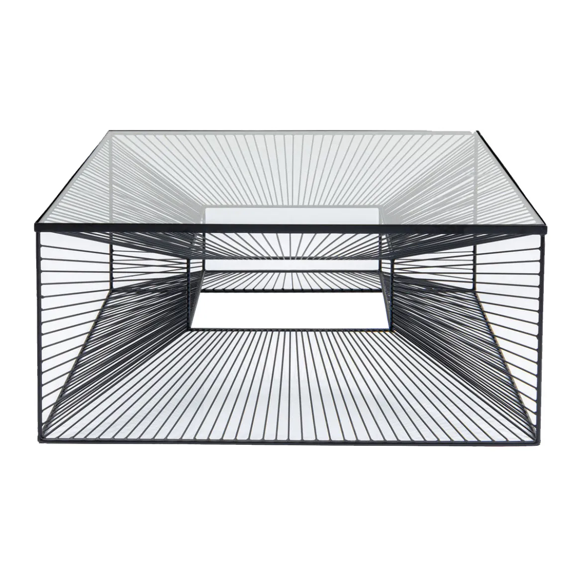 Vierkante salontafel staaldraad - Kare Design Dimension