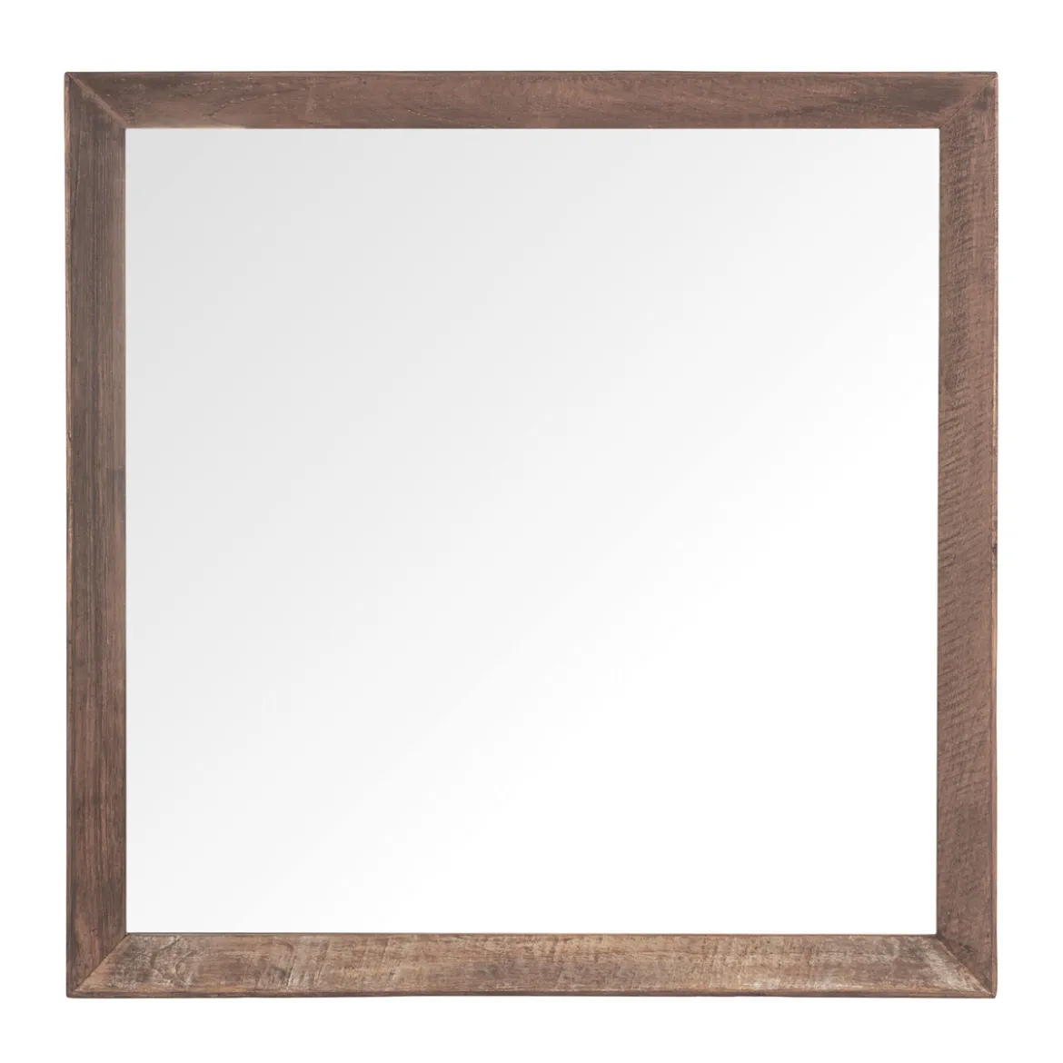 Vierkante spiegel teakhout 80 cm - DTP Home Metropole