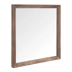 Vierkante spiegel teakhout 80 cm - DTP Home Metropole