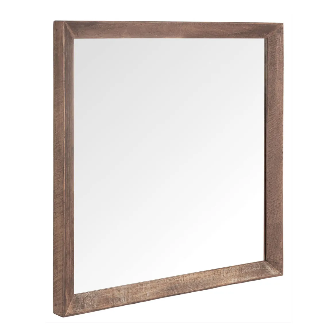 Vierkante spiegel teakhout 80 cm - DTP Home Metropole