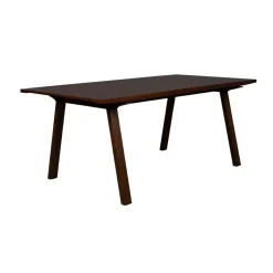 Vintage eettafel walnoot - Dutchbone Adamello