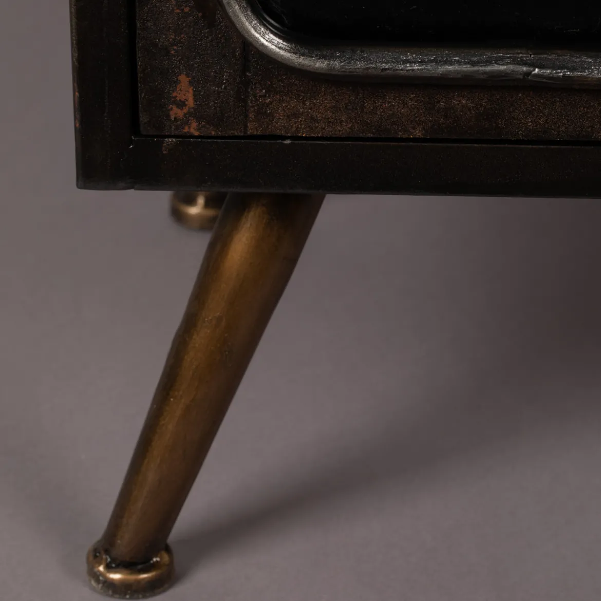 Vintage metalen kastje - Dutchbone Denza