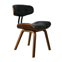 Vintage stoel leer - Dutchbone Blackwood