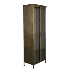 Vitrinekast antiek messing - Dutchbone Gertlush