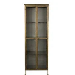 Vitrinekast antiek messing - Dutchbone Gertlush
