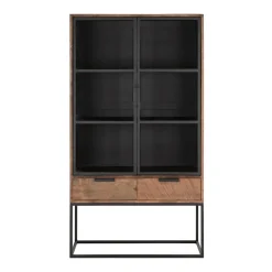 Vitrinekast industrieel teak No. 1 - DTP Home Cosmo