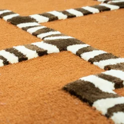 Vloerkleed met design bruin - By-Boo StripeScape