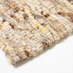 Vloerkleed wol geweven mosterdkleur - By-Boo Takara