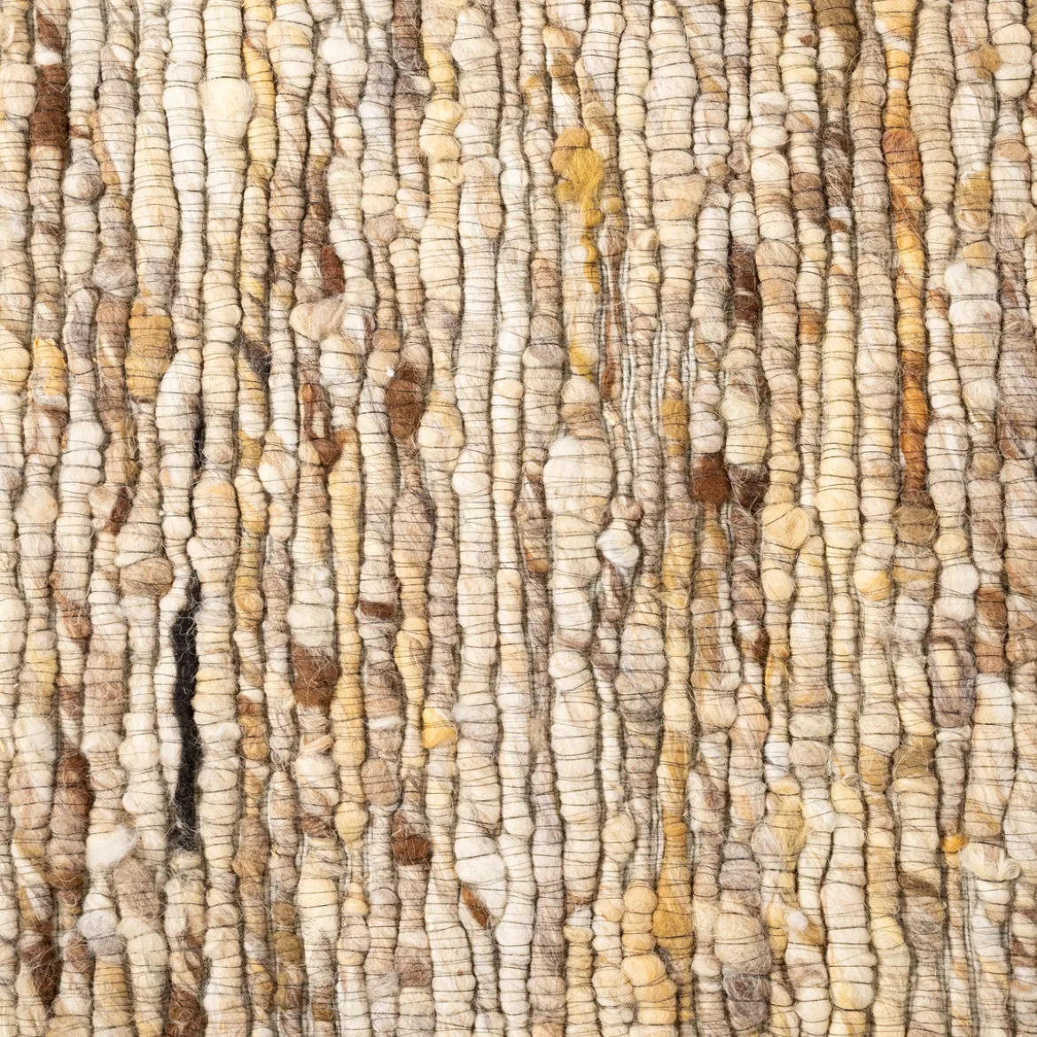 Vloerkleed wol geweven mosterdkleur - By-Boo Takara