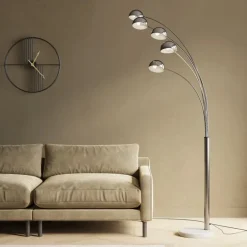 Vloerlamp chroom - Kare Design Five Fingers