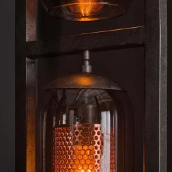 Vloerlamp 4L metaal en rookglas - Santa Tower Smoke Glass