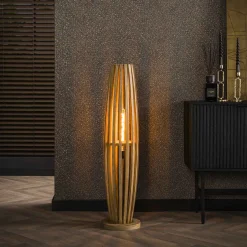 Vloerlamp mangohout - Santa Orbit