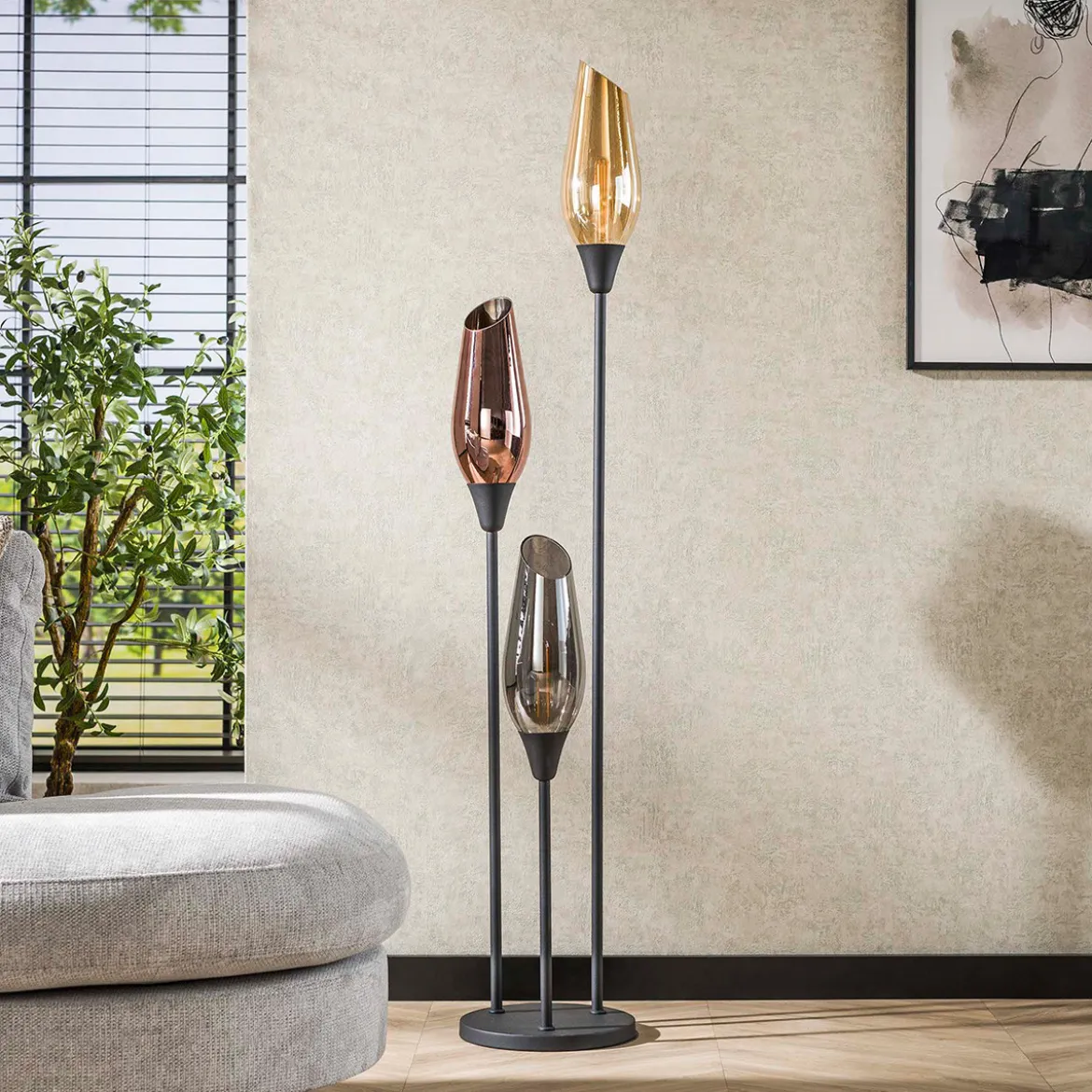 Vloerlamp met gekleurd glas - Santa Cocoon