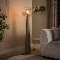 Vloerlamp met open draadkap - Santa Curl