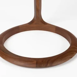 Walnoot bijzettafel met travertin - Zuiver Doppio
