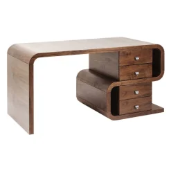 Walnoot design bureau met lades - Kare Design Snake