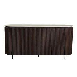 Walnoot dressoir met travertin blad - Bodio Rizza