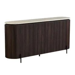 Walnoot dressoir met travertin blad - Bodio Rizza